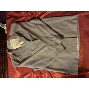 Retro Blazer Womens XL Light Gray Vintage Made In USA Single Vent Dry Clean Only